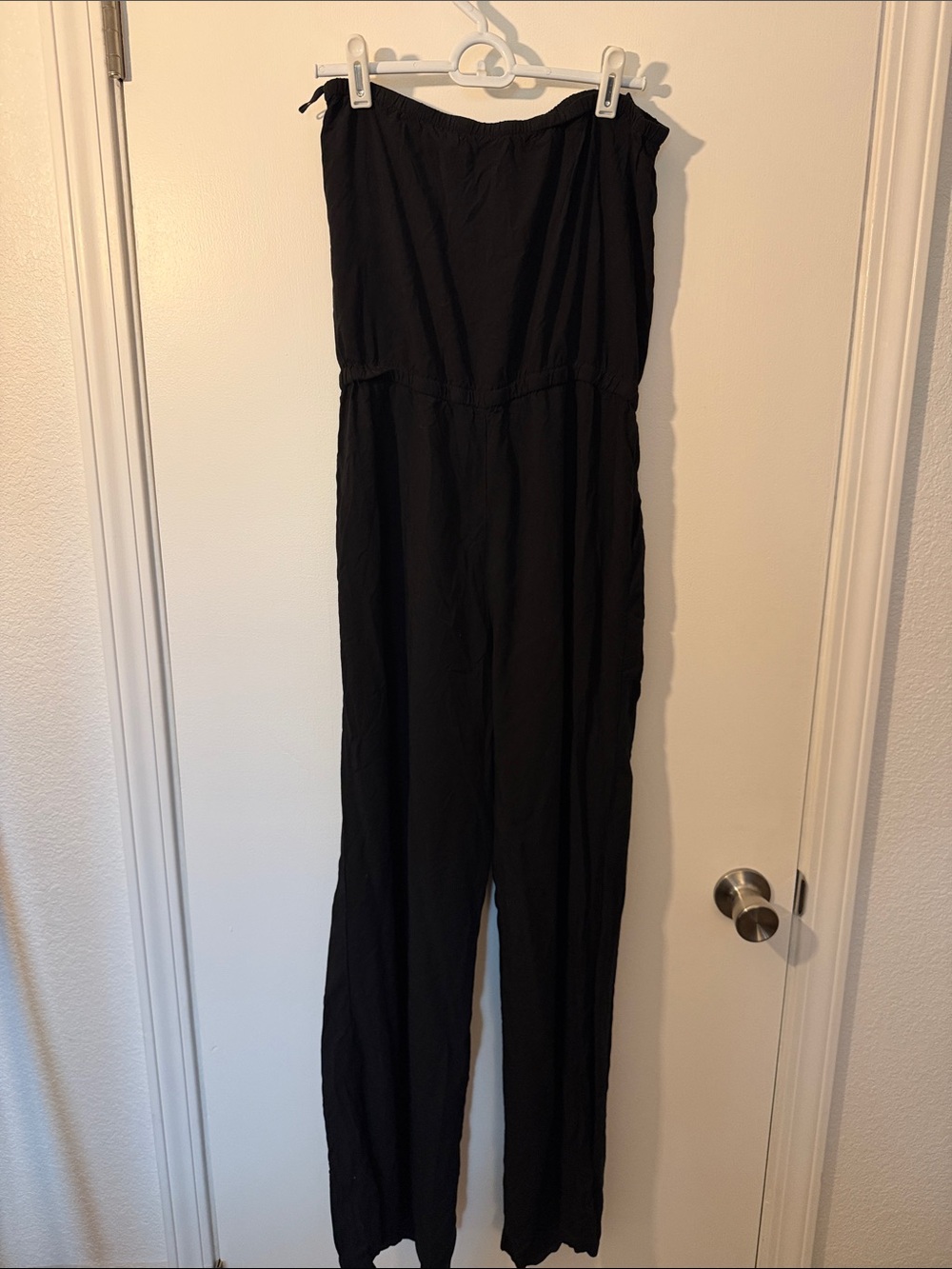 Strapless Black Wide-Leg Jumpsuit